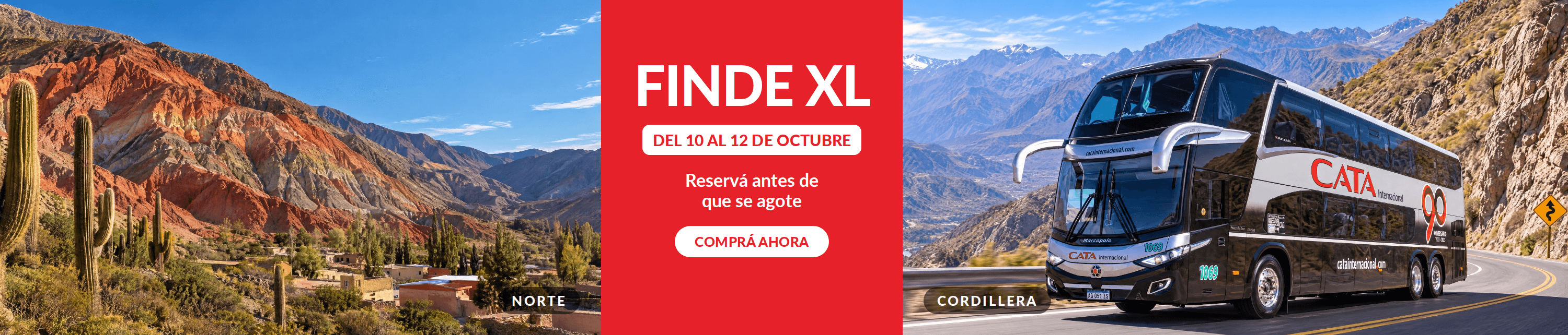 Recibí nuestras ofertas y viaja por todo el país